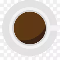 咖啡杯圆形字体-咖啡材质扁平