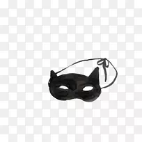 面罩土坯插画黑猫面具