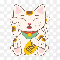 卡通片maneki-neko免费插图-幸运猫