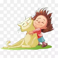 猫抱着猫