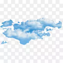 飞机天空云-蓝天云
