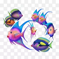 鱼类海底剪贴画-海底热带鱼