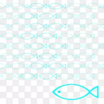 区域角字体-鱼背景阴影图案