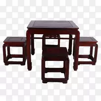 椅桌家具.简单的家庭方形红木家具