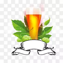 小麦啤酒印度淡啤酒-啤酒杯装饰图案