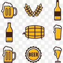 啤酒绘图计算机文件手绘卡通啤酒图标