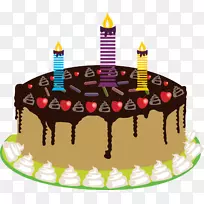 生日蛋糕结婚请柬祝你生日快乐-蛋糕烛光