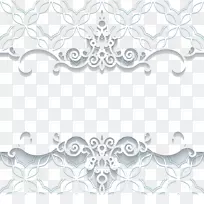 microsoft powerpoint软件motif-花边设计白色