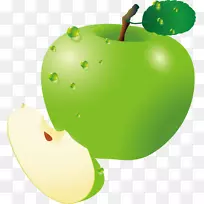 芬达苹果剪贴画-吸引人的绿色苹果