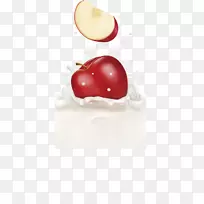苹果桃子母牛奶红苹果