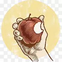苹果摄影-免费插图-吃一个苹果