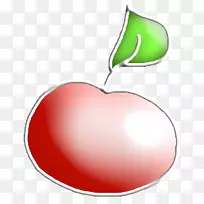 苹果红卡通画-卡通画红苹果