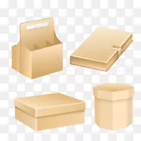 盒包装和标签模板.礼品盒空白模板