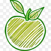 画苹果线画苹果