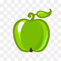 史密斯奶奶苹果剪贴画手绘绿色苹果