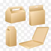 盒包装和标签模板.礼品盒空白模板