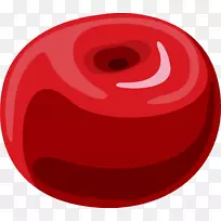 圆圈剪贴画-小鲜红苹果