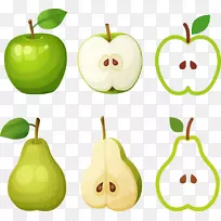 梨苹果摄影剪贴画卡通绿苹果