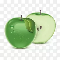 史密斯奶奶剪贴画.绿色苹果尺寸图形