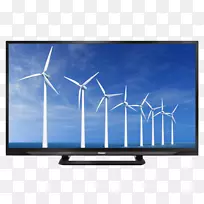 风电场海上风电风力机能源液晶电视细长一体