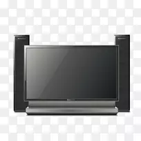 平板显示电视-每日用品，电视，黑色