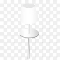 角图案-白色台灯和一张小圆桌