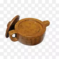 陶器陶瓷杯墨石刻茶壶形状沂蒙