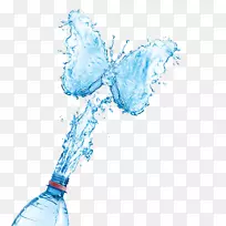 矿泉水纯净水瓶图.蝴蝶