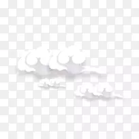 白色图案-卡通现实云
