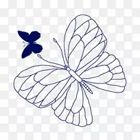 绘图针迹编辑图案-蝴蝶