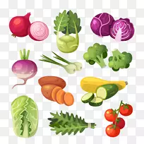 蔬菜图解-一堆绿色蔬菜图像