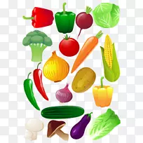 蔬菜水果剪贴画-蔬菜，食物