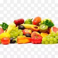 有机食品蔬菜水果杂货店-三维食品水果图像草图，美丽的新鲜水果和蔬菜