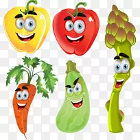 蔬菜卡通水果剪贴画.卡通蔬菜材料
