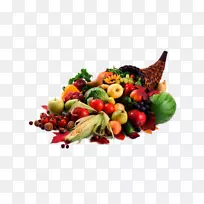 聚光角感恩节剪贴画-蔬菜水果收藏