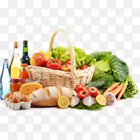 杂货店存货摄影白色食品水果和蔬菜配料