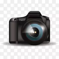 数码单反相机镜头手绘写实式相机