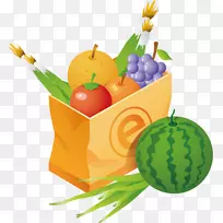 蔬菜水果图标-水果和蔬菜纸箱