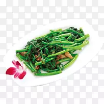 叶菜油炸鱼素菜炒菜-小炒蔬菜图片