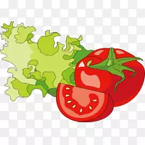 热狗汉堡番茄插图.蔬菜载体材料
