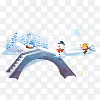 冬季儿童-雪人冬季雪童创意旅游
