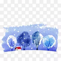 大雪东芝双江雨水消雪-冬季雪景素材
