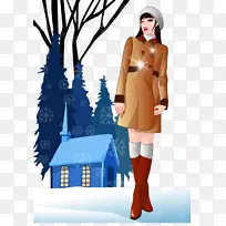 雪-冬季时尚美插图