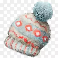 针织冬帽-手绘儿童冬季帽