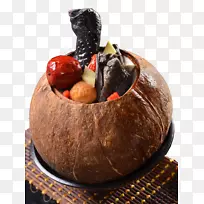 煮熟下载像素椰子炖黑骨鸡