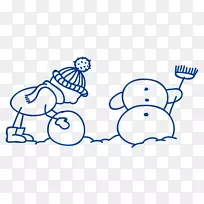 圣诞树纸雪人儿童彩绘雪人