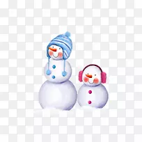 雪人冬天-精致可爱的雪人