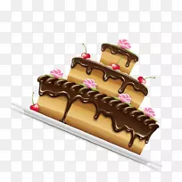 奶油巧克力蛋糕水果蛋糕小四果脯-创意蛋糕