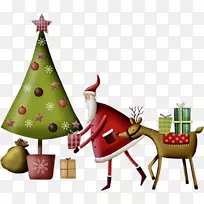 圣诞装饰品圣诞老人驯鹿圣诞树-圣诞老人创意