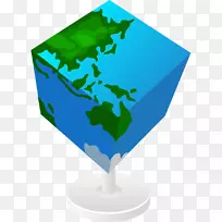 地球计算机图形学.蓝色三维模型